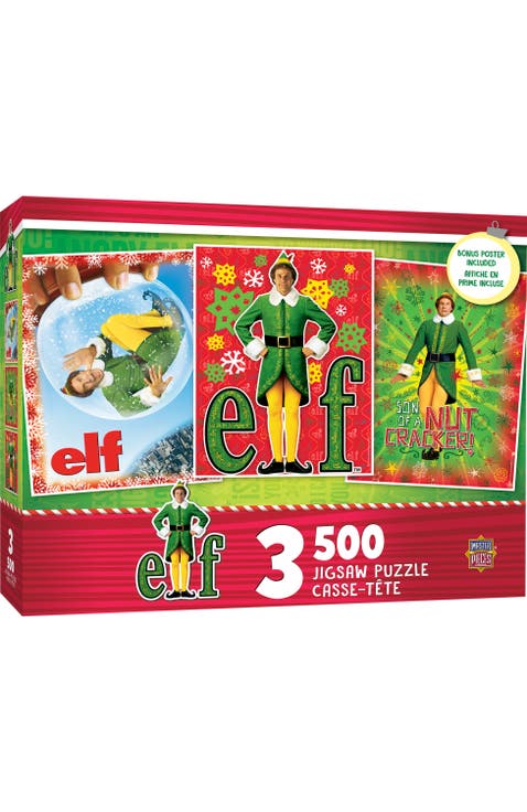 Elf 500 Piece Jigsaw Puzzles 3-Pack