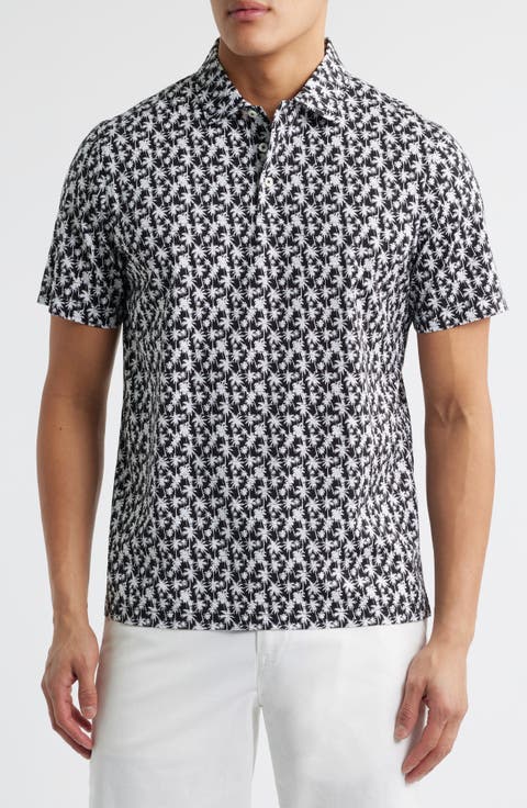 Victor OoohCotton® Palm Tree Print Polo