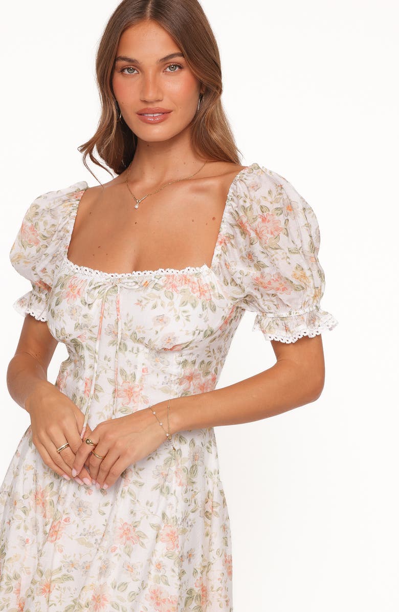 Petal & Pup Lavia Floral Puff Sleeve Fit & Flare Minidress, Alternate, color, 