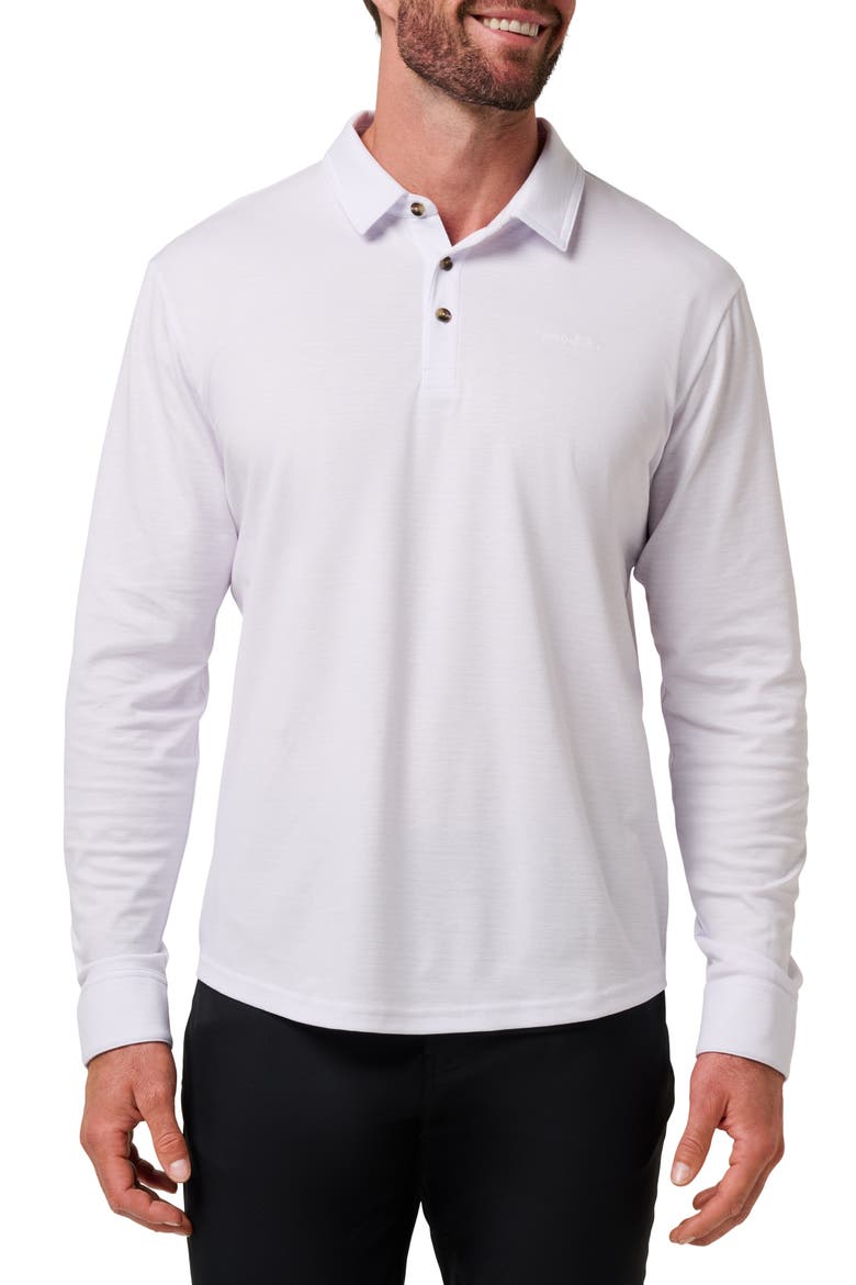 The Zinna 2.0 Long Sleeve Polo, Main, color, WHITE