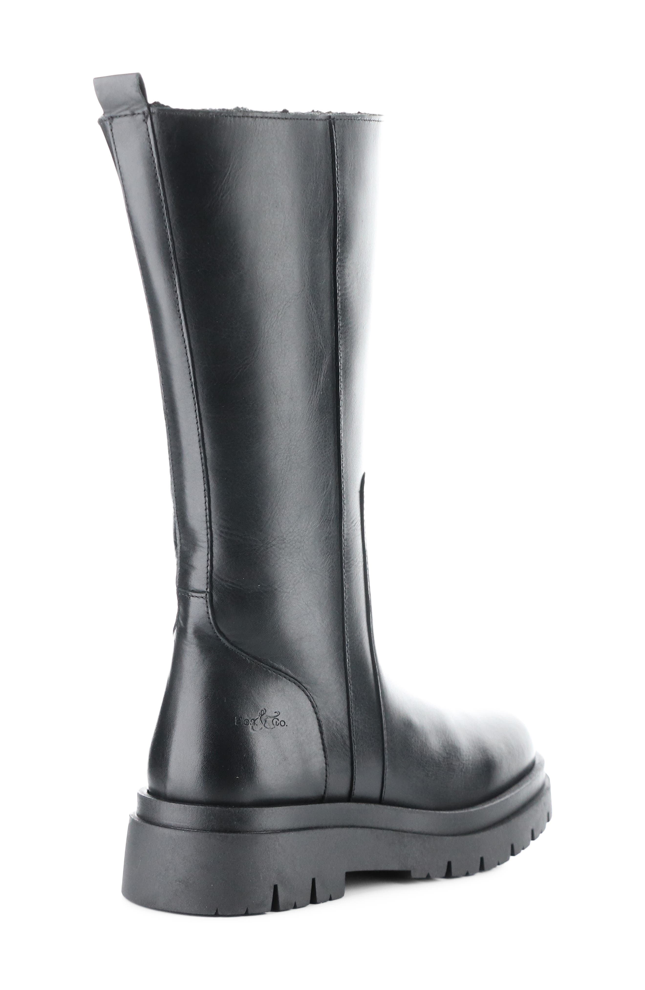 Bos. & Co. Marie Platform Boot, Alternate, color, Black Feel/ Murta Faux Fur