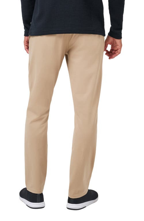 Travismathew Legacy Stretchknit Flat Front Chinos In Khaki