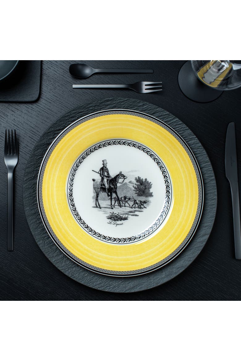 Audun Chasse Dinner Plate, Alternate, color, Yellow