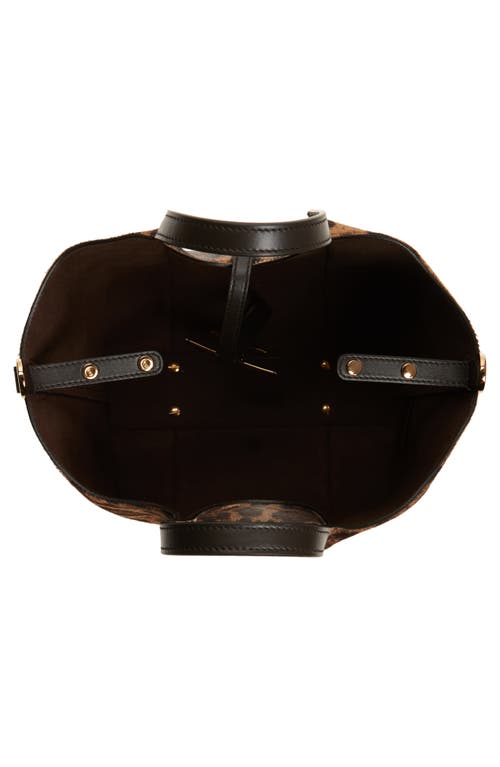 Tod's Small T Timeles Genuine Calf Hair Shopping Bag In Brown