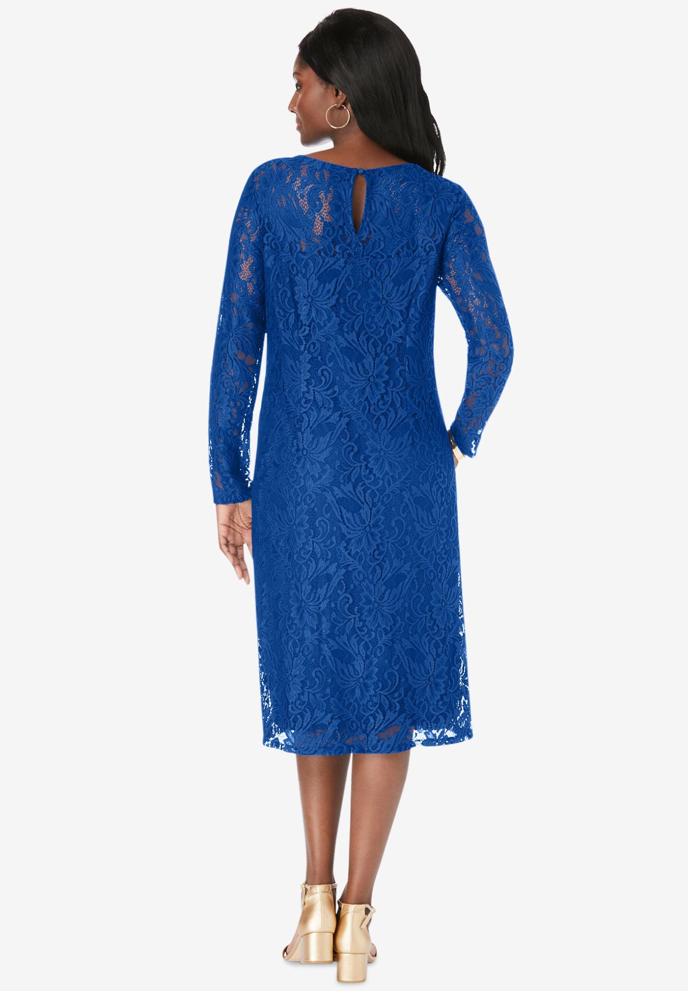 Stretch Lace Shift Dress - image 2