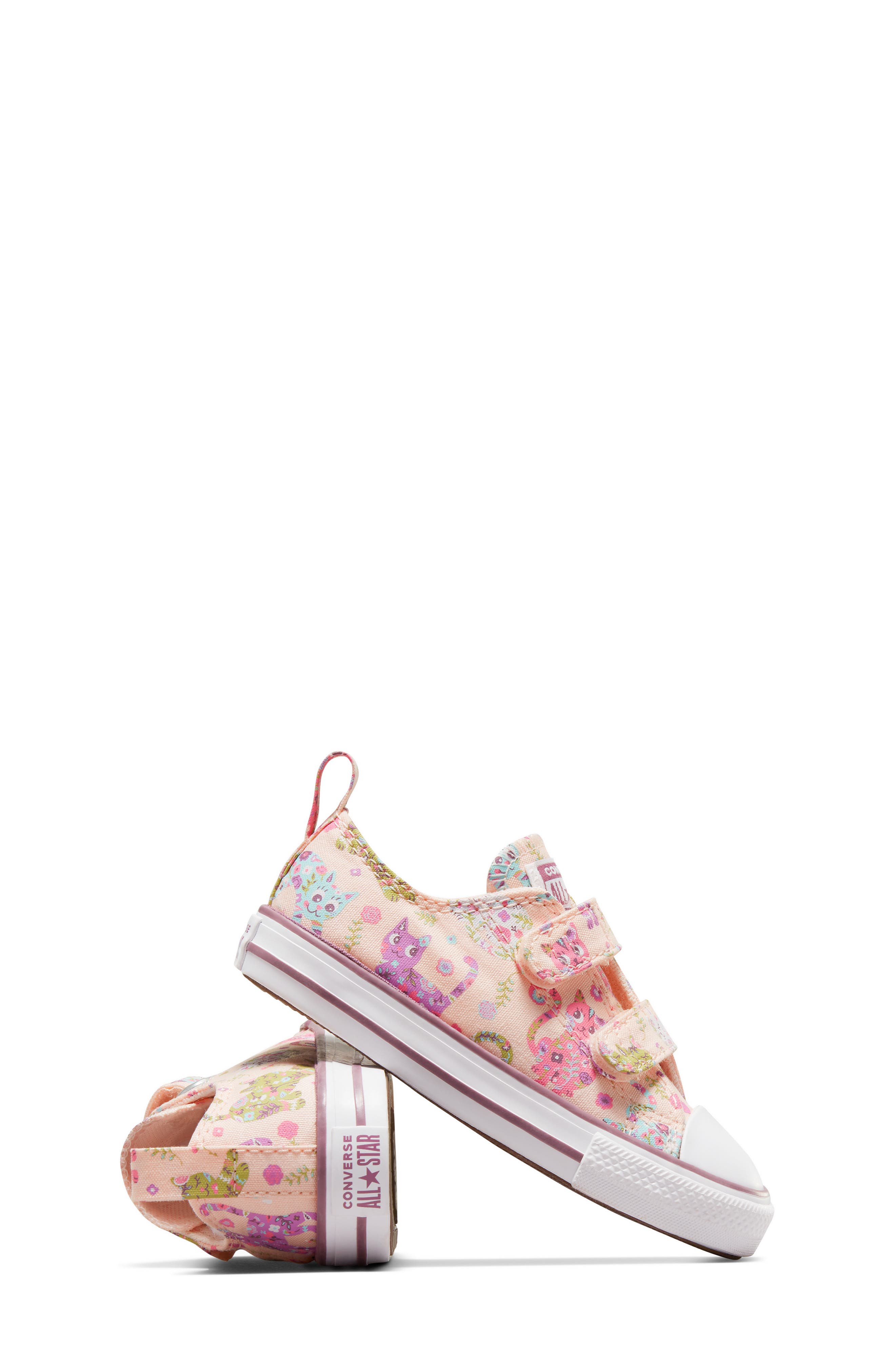 Converse Kids' Fable Canvas Sneaker, Alternate, color, Fable Pink/ Grape Fizz/ White