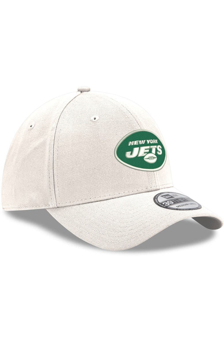 New Era Men's New Era White New York Jets Iced II 39THIRTY Flex Hat, Alternate, color, White