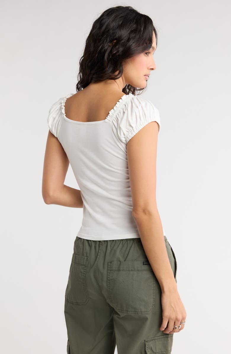 Cap Sleeve Ruched Top