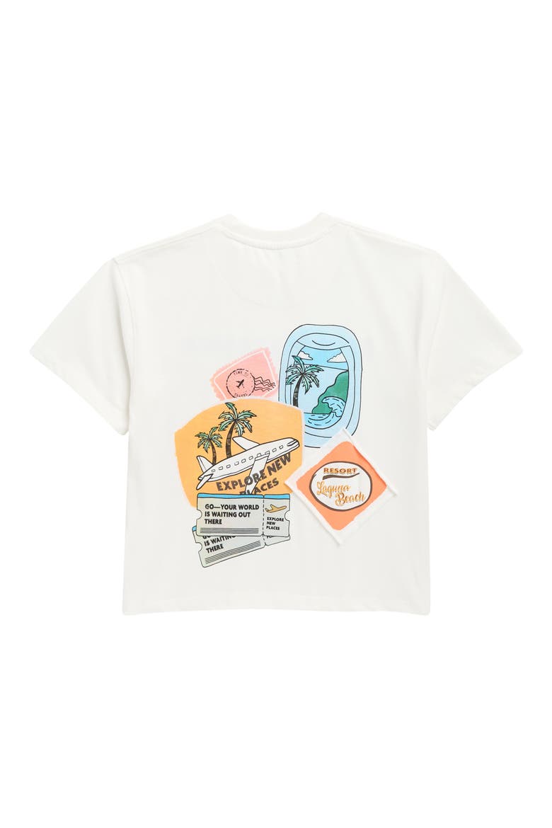 Kids' Blue Atlas Trip Graphic T-Shirt, Alternate, color, WHITE