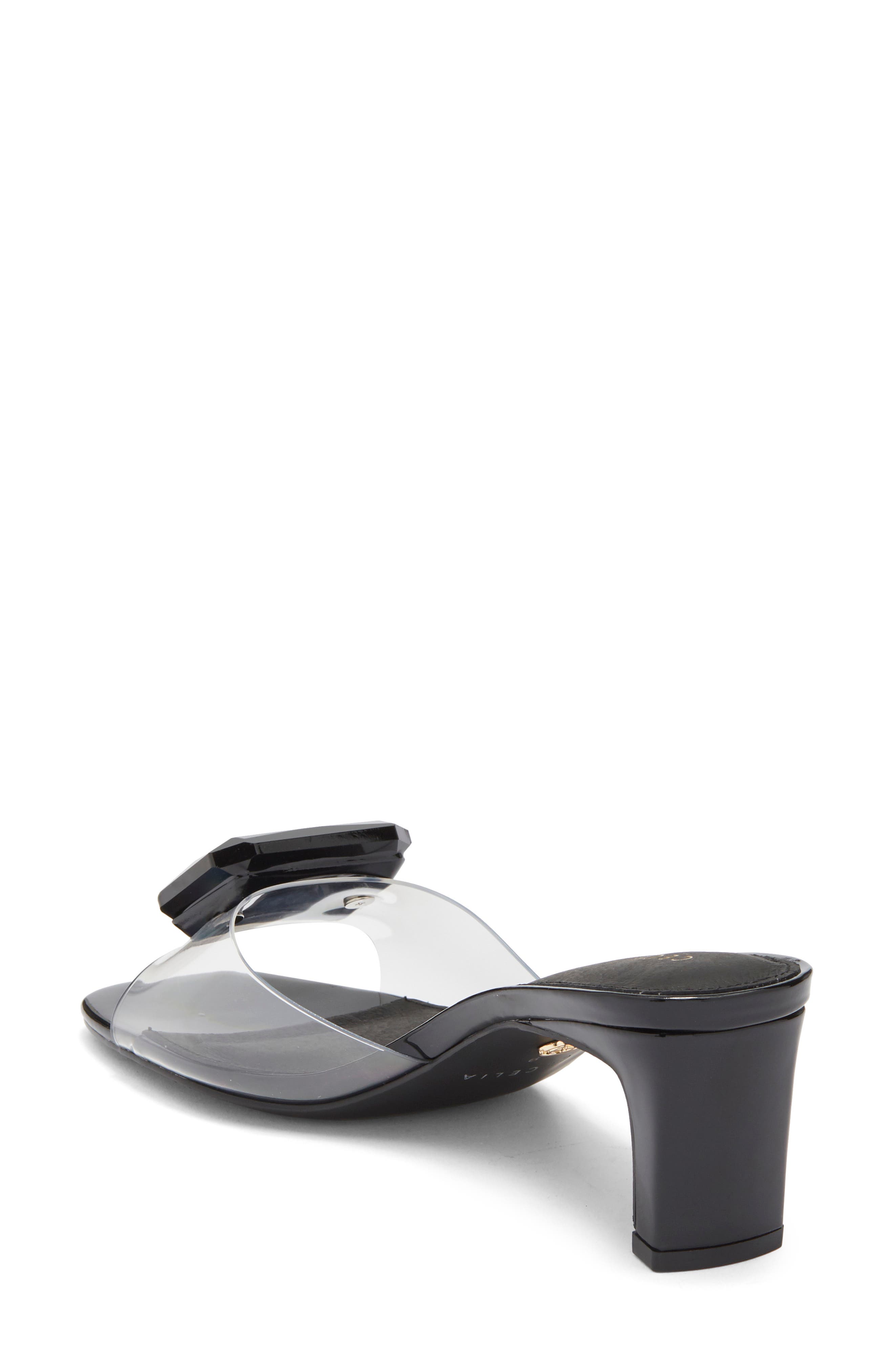 Cecelia New York Park Avenue Jewel Detail Sandal, Alternate, color, Black Patent