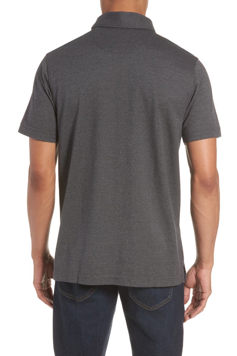 Regular Fit Polo, Alternate, color, BLACK CAVIAR MELANGE