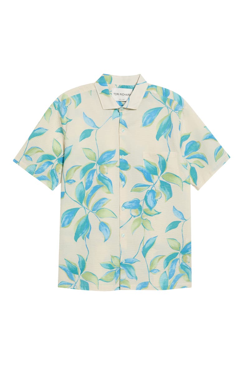 Fresco de Cas Short Sleeve Button-Up Shirt, Main, color, NATURAL