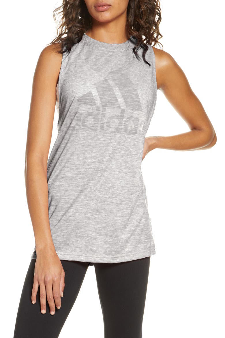 Winners Muscle Tank, Main, color, WHITE MELANGE