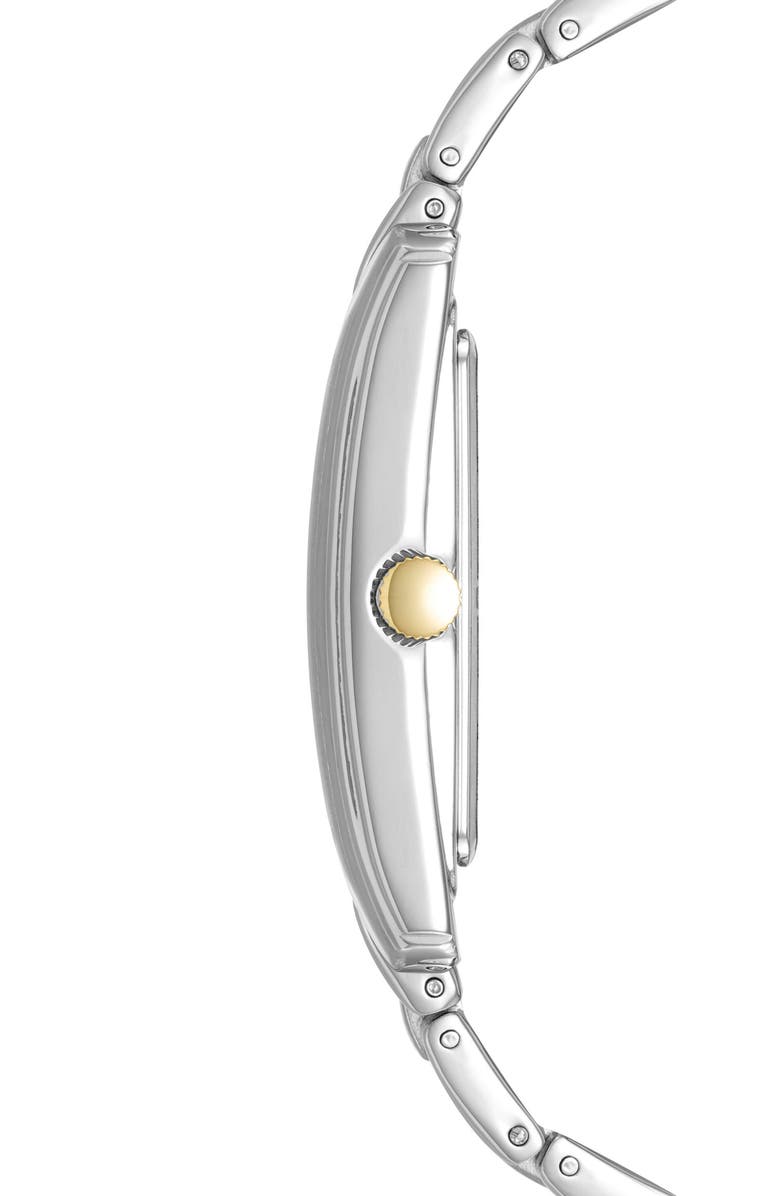 Anne Klein Three Hand Quartz Diamond Dial Bracelet Watch, 26mm x 37mm, Alternate, color,