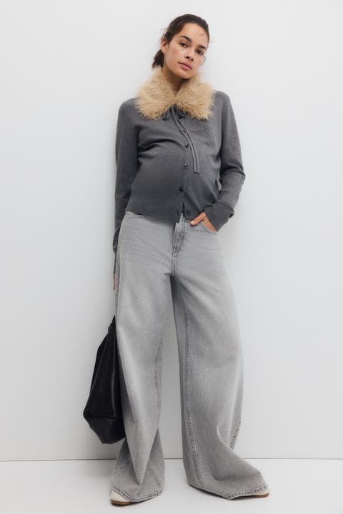 Mama cardigan with collar