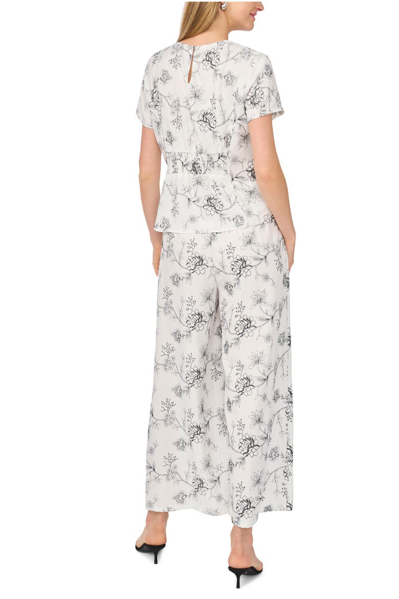 Smocked Waist Crop Wide Leg Pants, Alternate, color, ULTRA WHITE