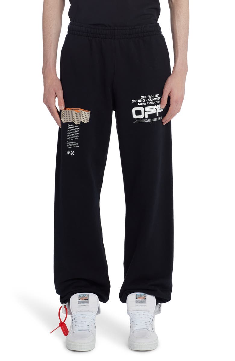 Off-White Wavy Line Logo Slim Sweatpants, Main, color,