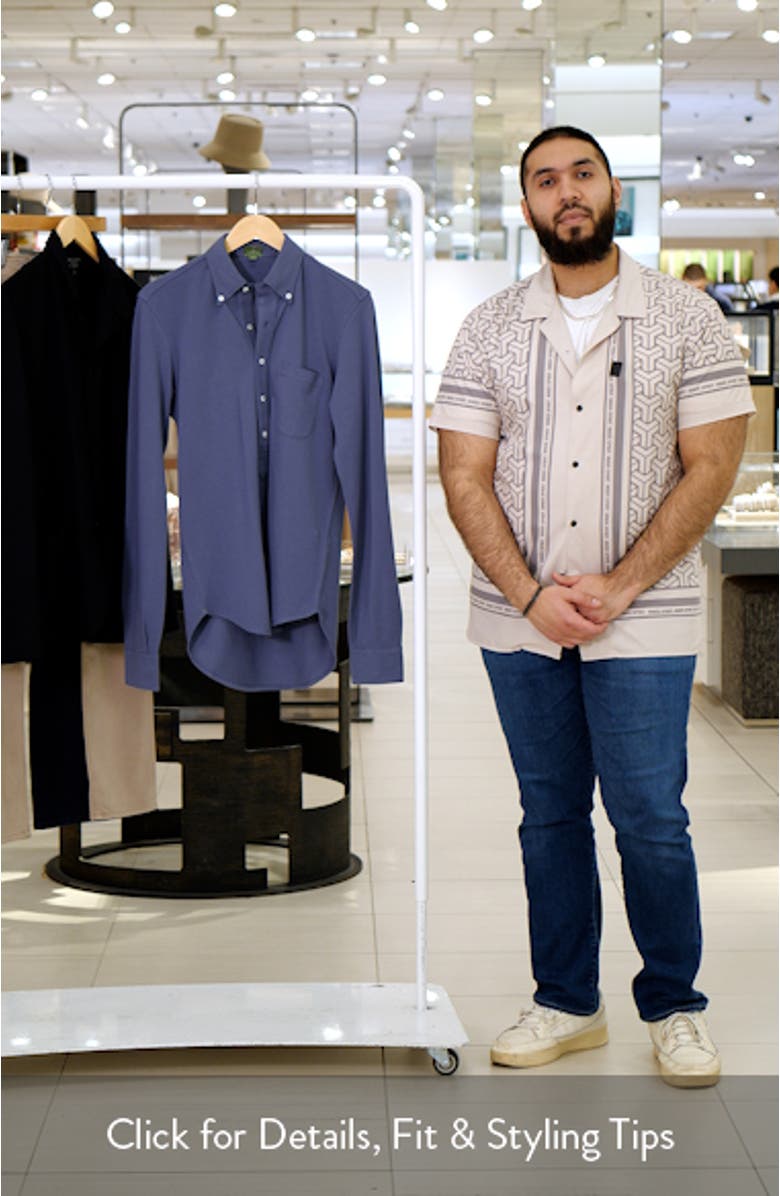 Long Sleeve Button-Down Polo, sales video thumbnail