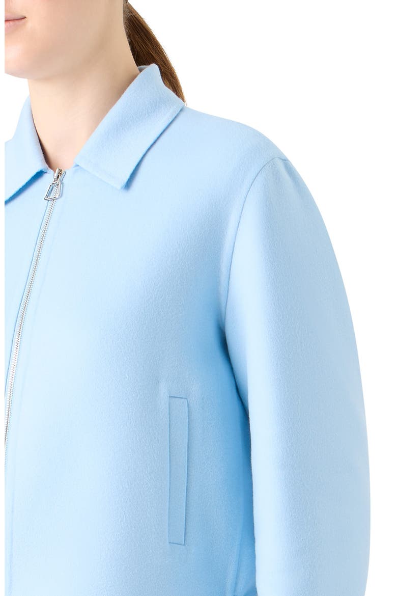 Harmony Cropped Cashmere Zip Front Jacket, Alternate, color, BLUE