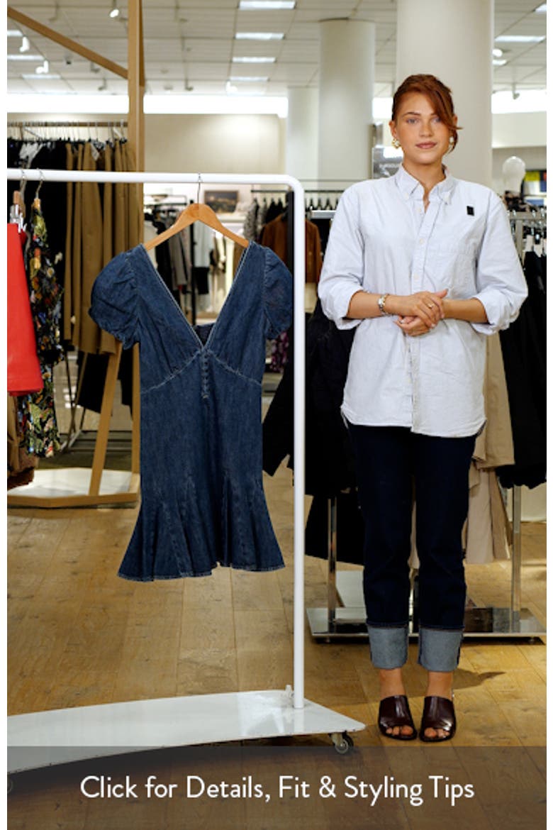 Fara Puff Sleeve Denim Minidress video