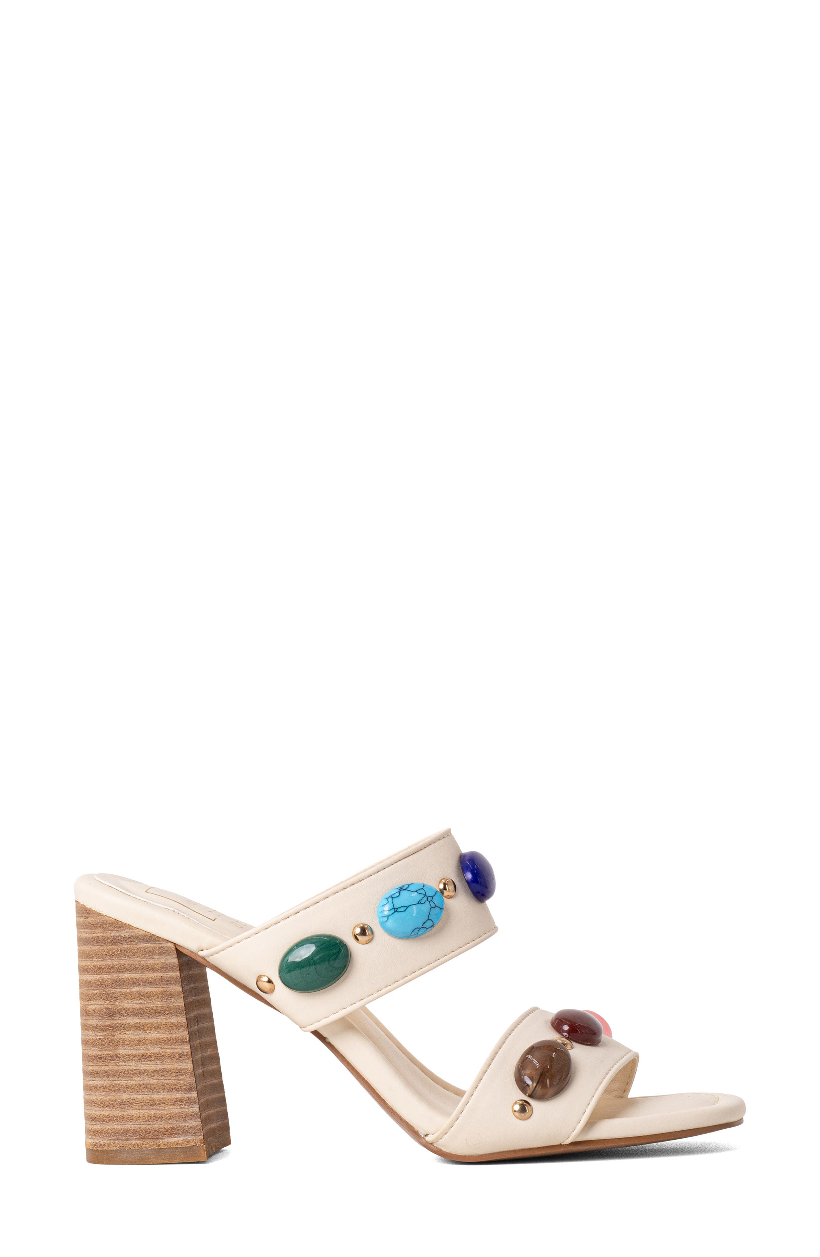 SHUSHOP Elizabeth Block Heel Sandal, Alternate, color, Bone