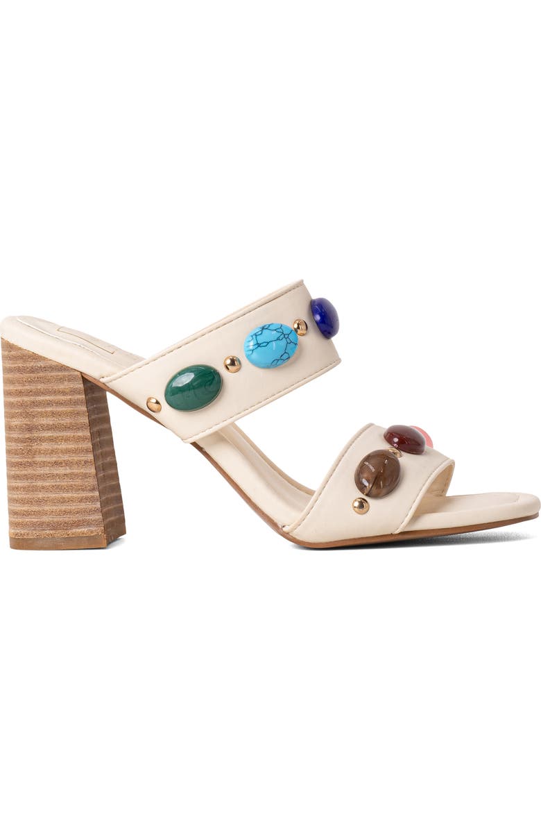 SHUSHOP Elizabeth Block Heel Sandal, Alternate, color, Bone