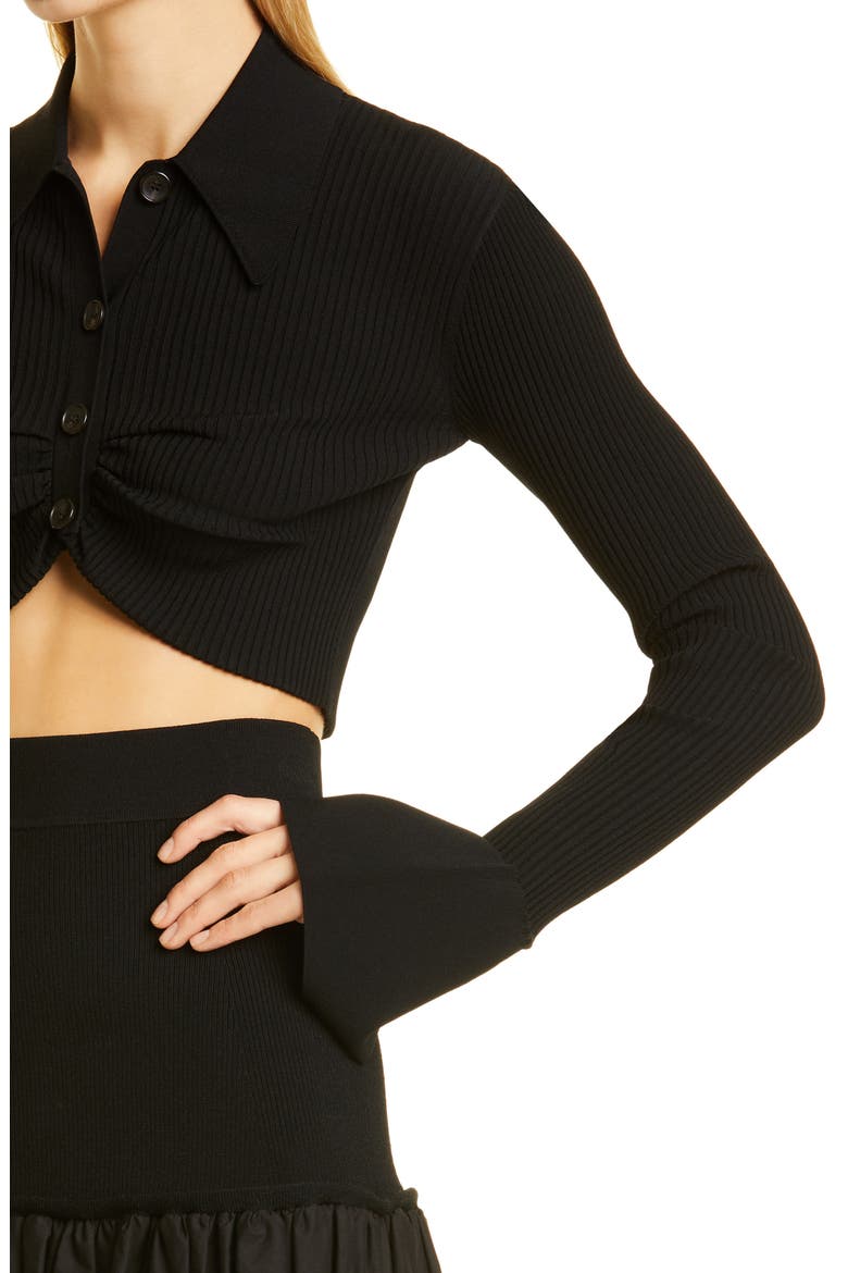 Ashlyn Rib Crop Sweater, Alternate, color, BLACK