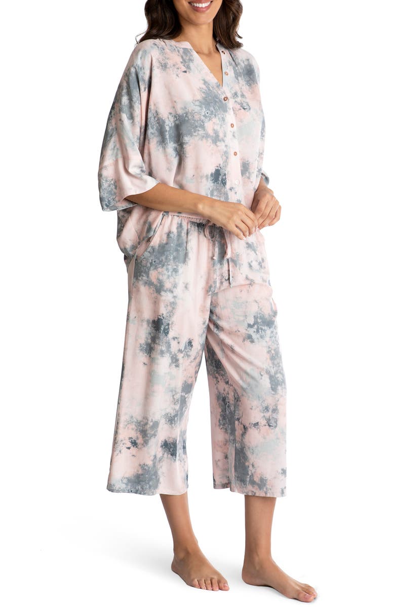 Midnight Bakery Edith Cirrus Tie Dye Pajamas, Alternate, color, 