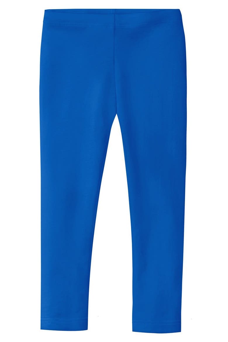 Girls 100% Soft & Breathable Cotton Sensory Friendly Leggings, Alternate, color, Crayon Blue