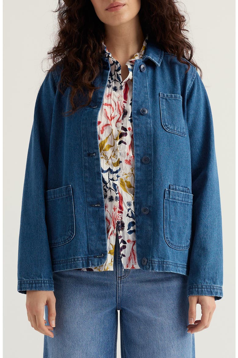Reading Rocks Denim Jacket, Main, color, MID WASH