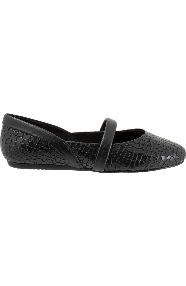SoftWalk<sup>®</sup> Samara Mary Jane Flat, Alternate, color, Black Croco