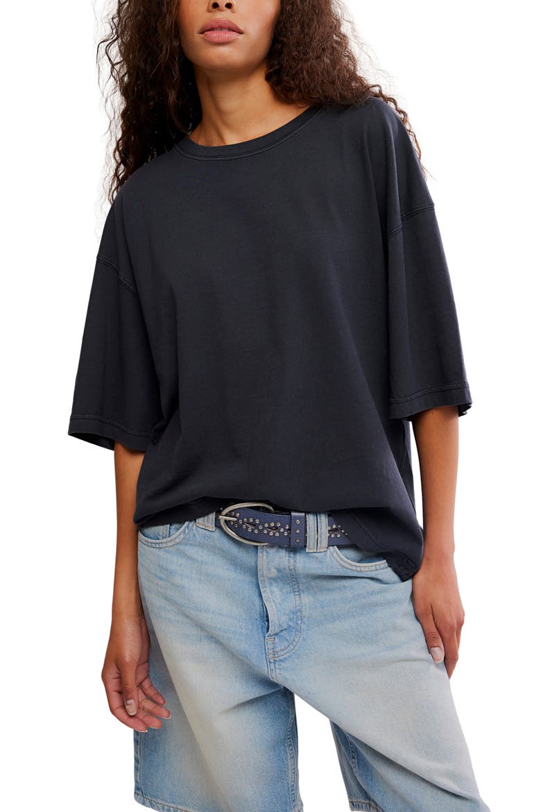 WTF Perfect Oversize Cotton T-Shirt, Main, color, BLACK