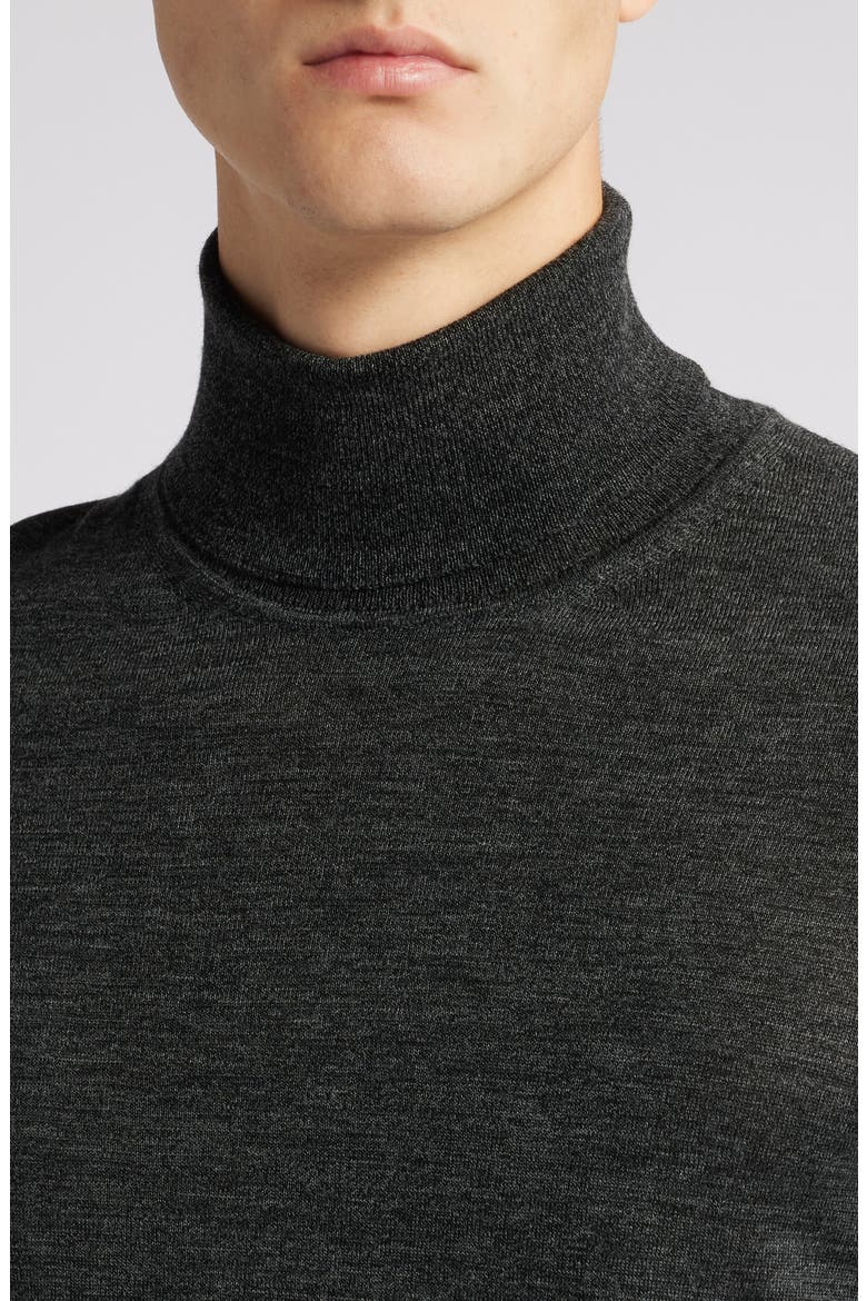 Musso Virgin Wool Turtleneck Sweater, Alternate, color, BLACK