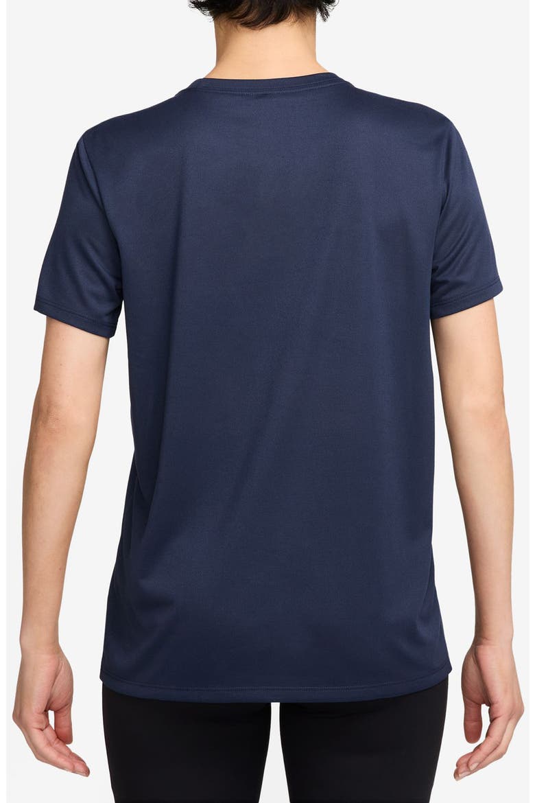 Dri-FIT Crewneck T-Shirt, Alternate, color, 410 MNNAVY/WHITE