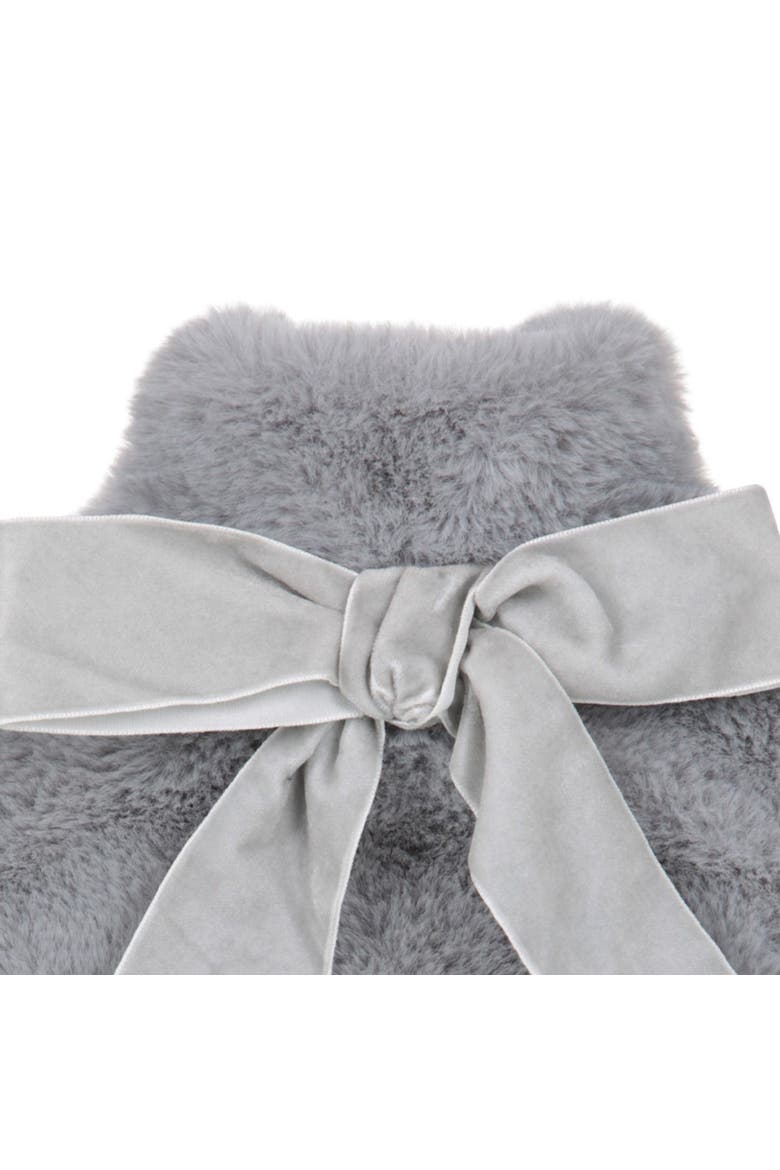 50floz Faux Fur Hot Water Bottle, Alternate, color, Gray