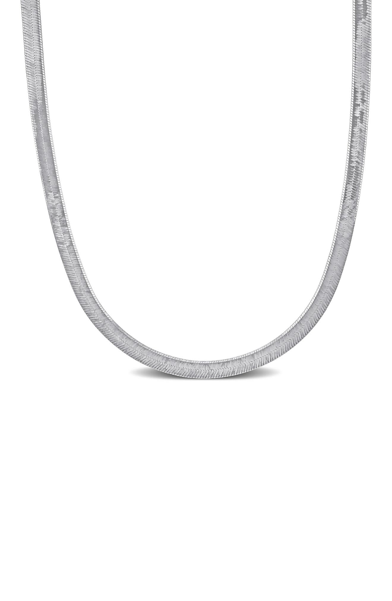 DELMAR Herringbone Chain Necklace, 4.5mm