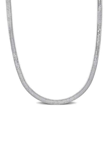 DELMAR Herringbone Chain Necklace, 4.5mm
