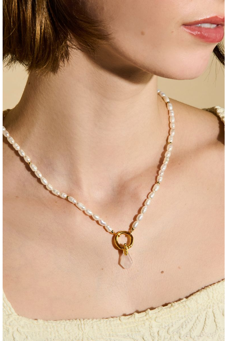 Pearl Energy Gemstone Necklace, Alternate, color, Pearl