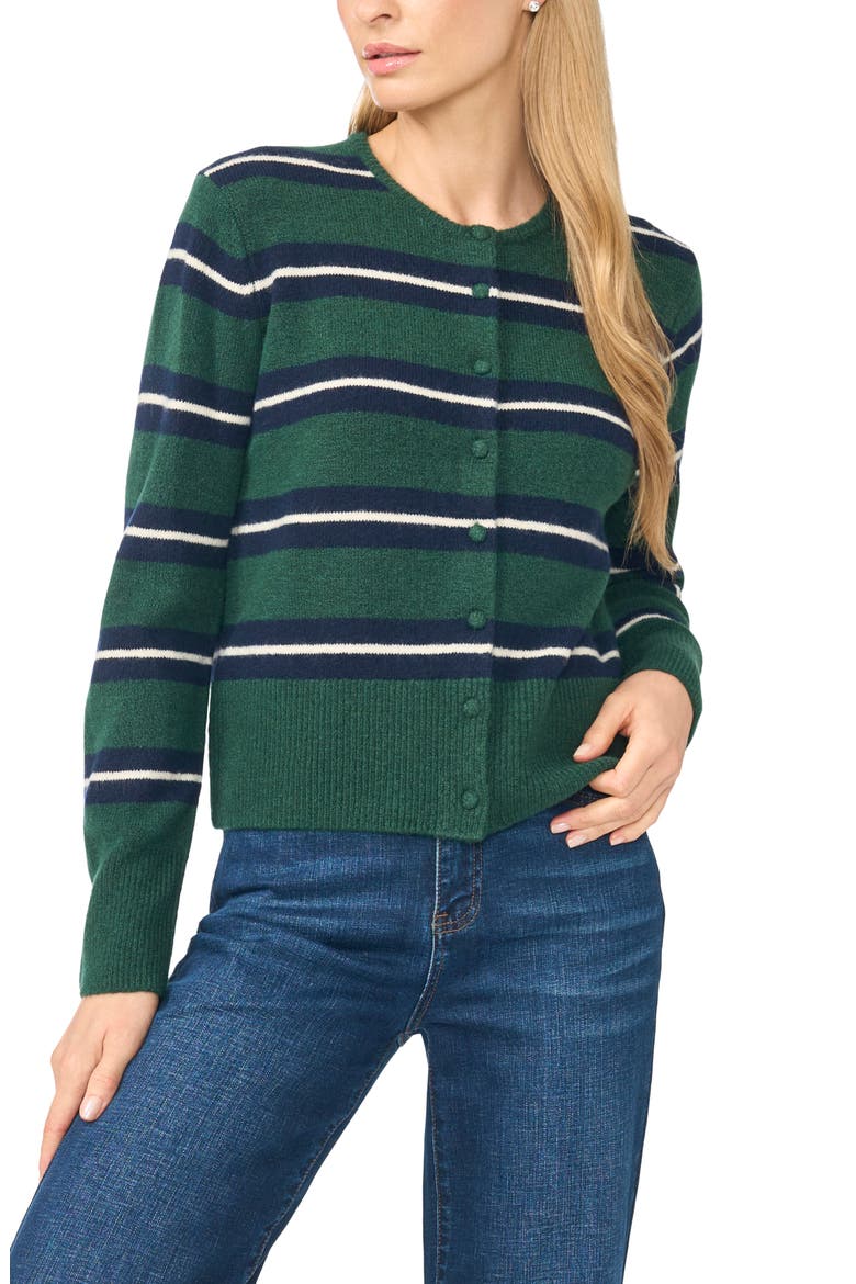 Striped Cardigan, Main, color, WINDSOR MOSS