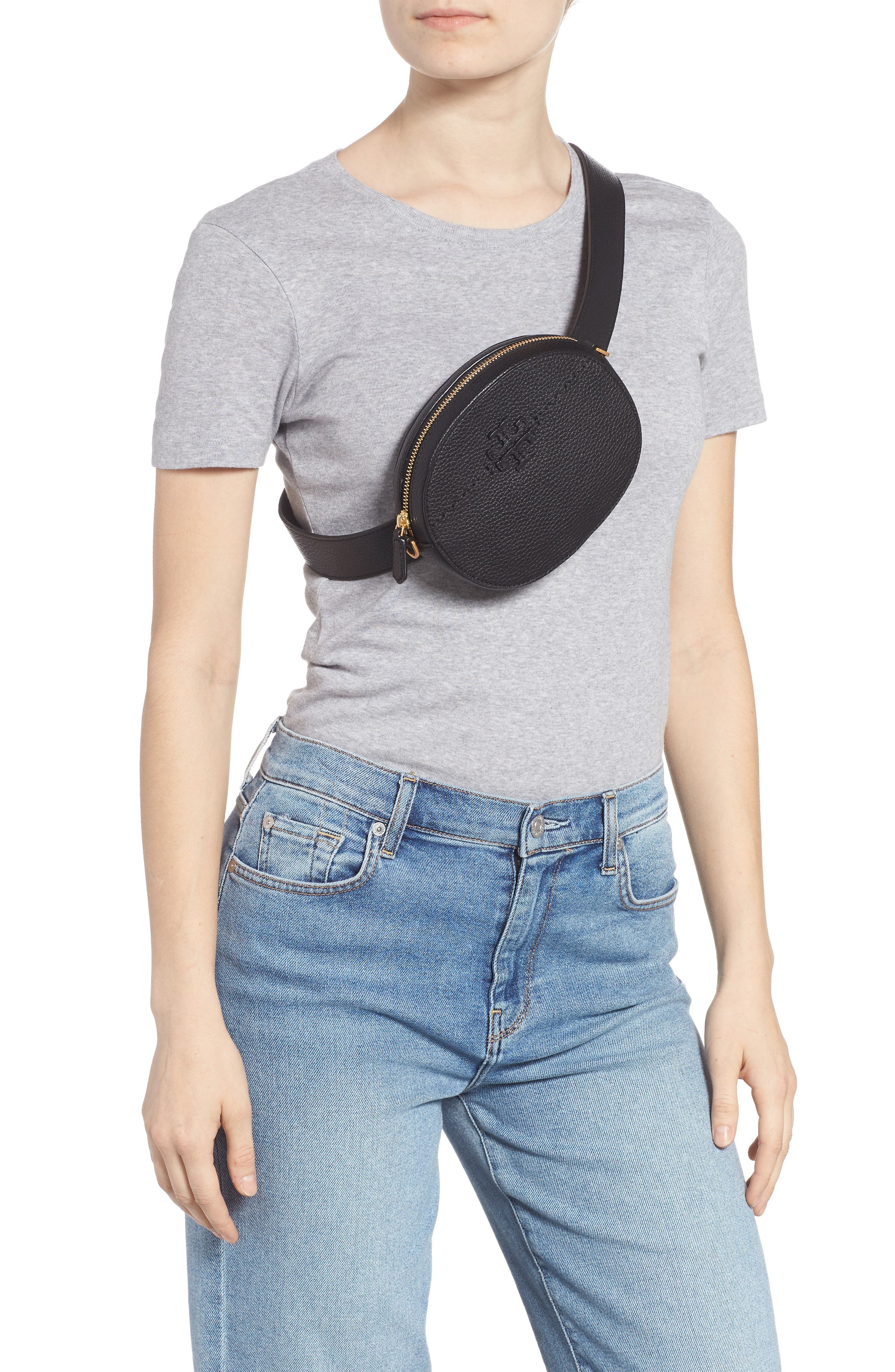 Tory Burch McGraw Leather Belt/Crossbody Bag, Alternate, color, 