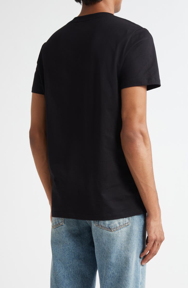 Balmain Gel Logo T-Shirt, Alternate, color, Eac Black/ Silver