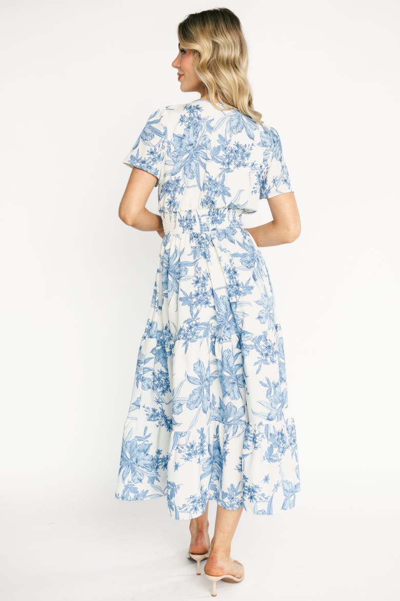 Holland Dress, Alternate, color, Off White + Blue