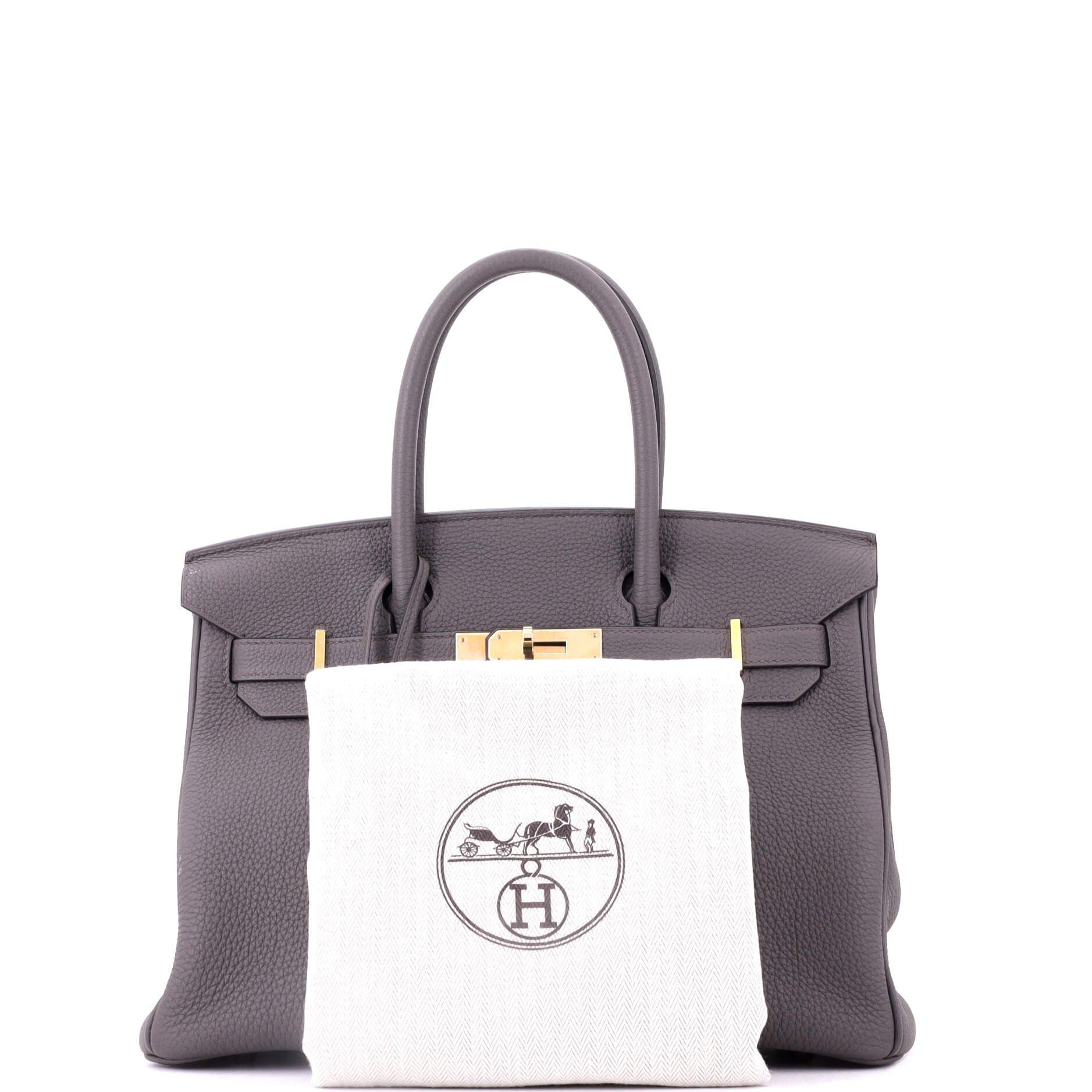 Pre-Owned Hermes Birkin Handbag Grey Togo with Rose Gold Hardware 30, Alternate, color, Etain