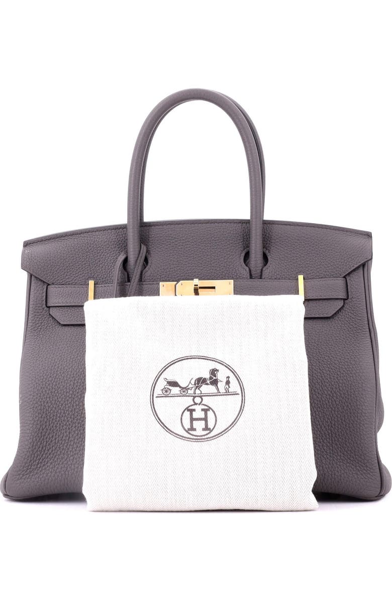 Pre-Owned Hermes Birkin Handbag Grey Togo with Rose Gold Hardware 30, Alternate, color, Etain