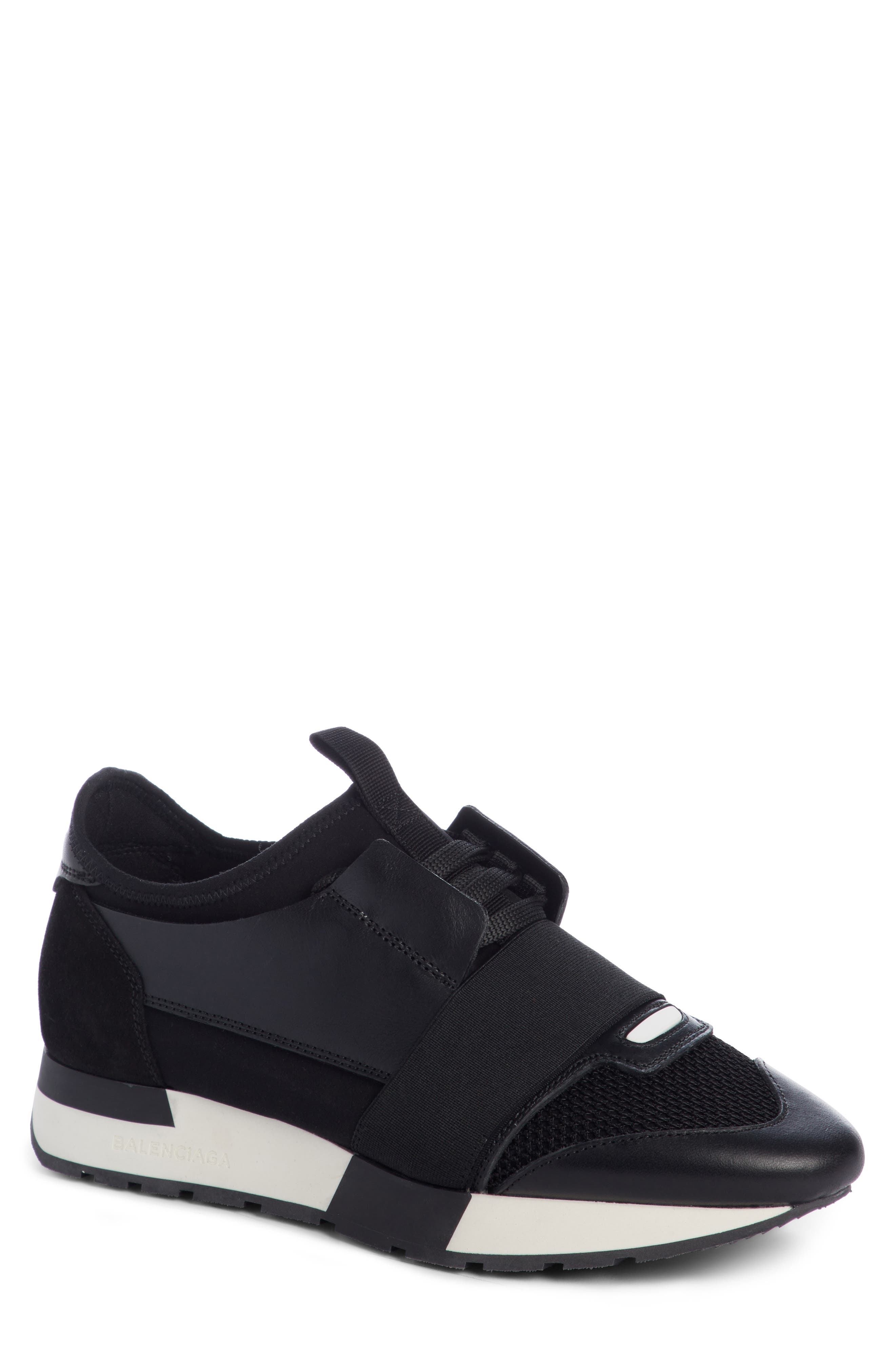 Balenciaga Mixed Media Trainer Sneaker, Main, color, 