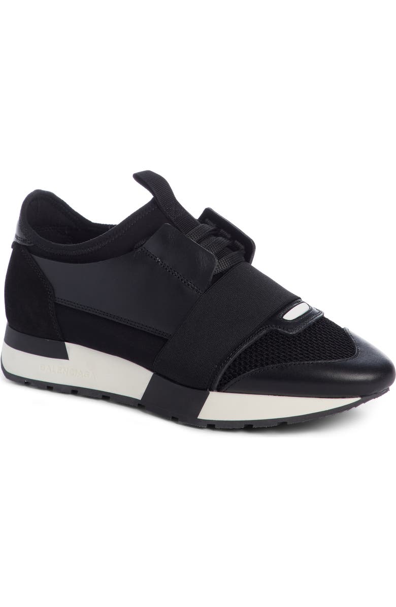 Balenciaga Mixed Media Trainer Sneaker, Main, color,