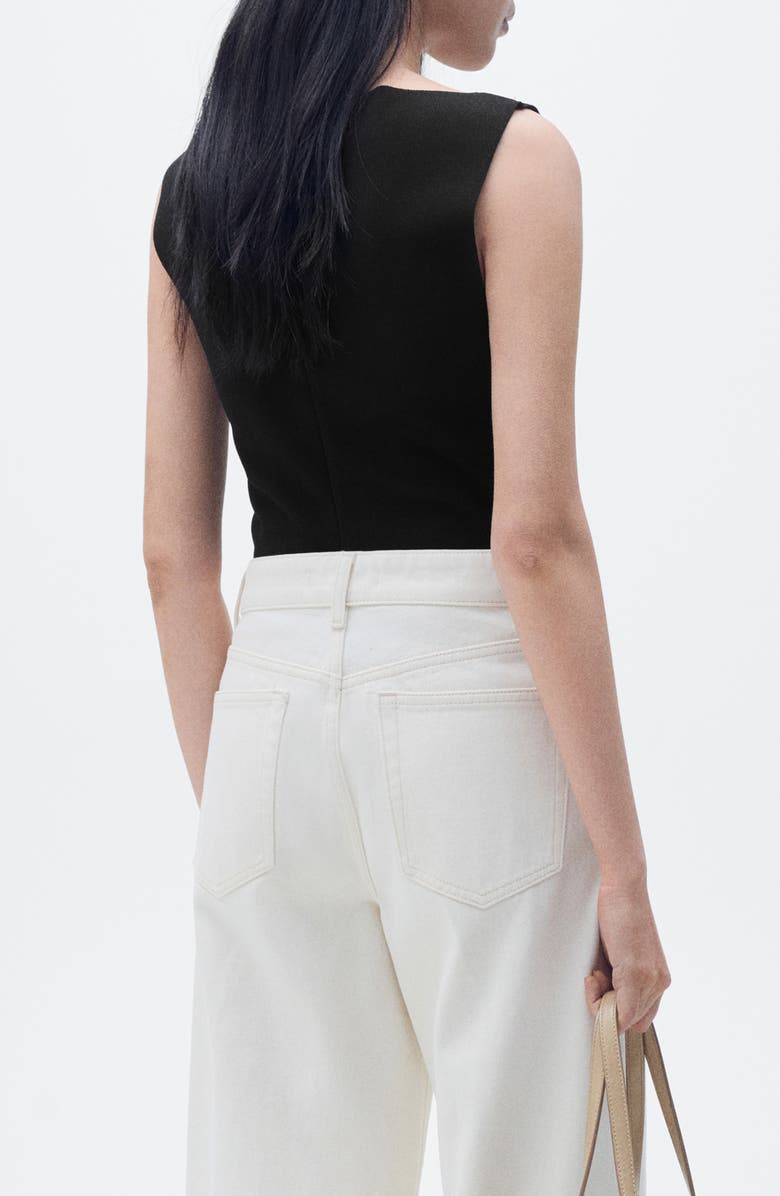 MANGO Boat Neck Knit Top, Alternate, color,