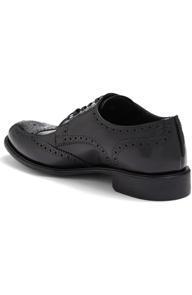 Dolce&Gabbana Leather Brogue Wingtip Derby, Alternate, color,