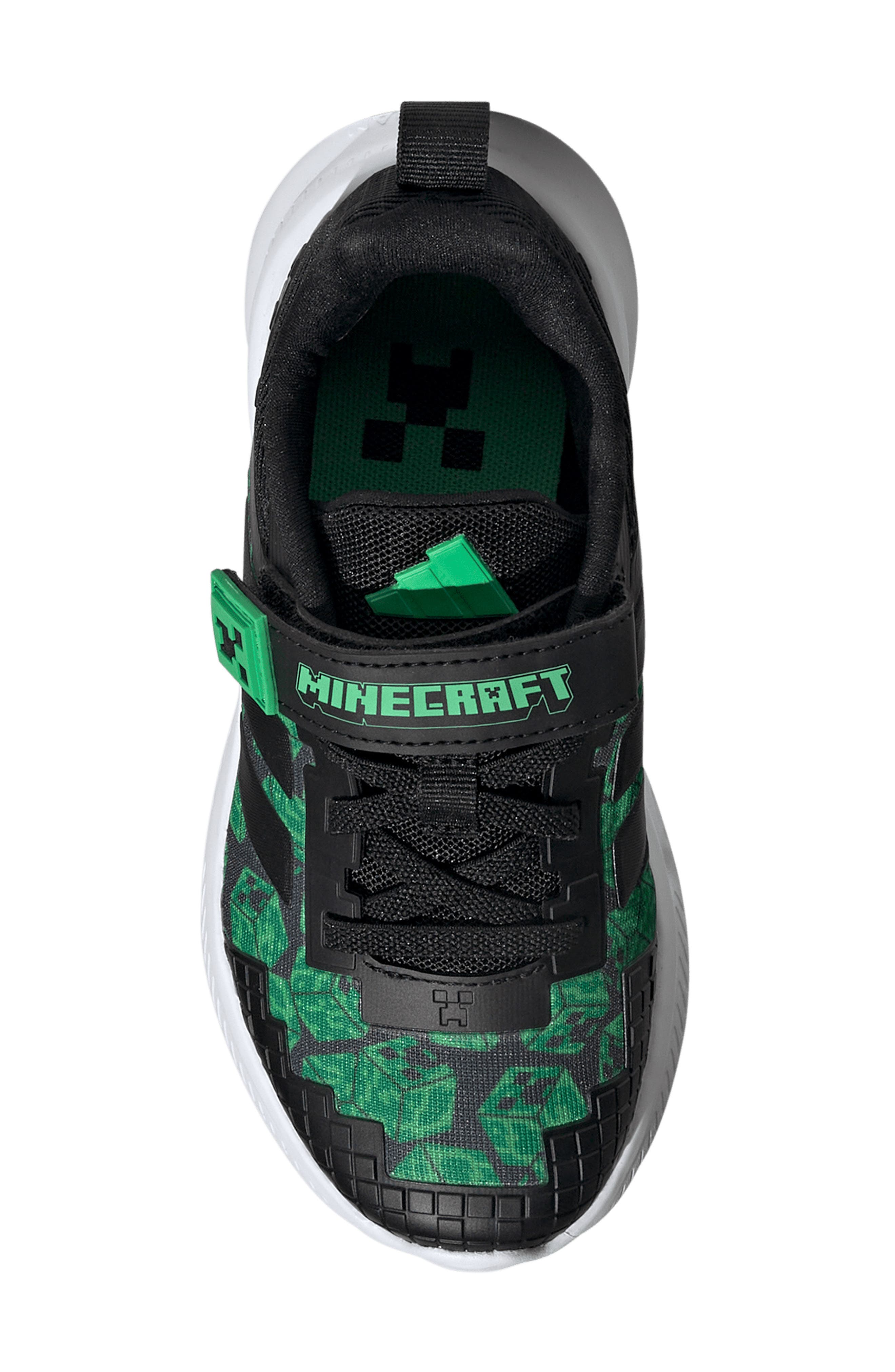 adidas x Minecraft<sup>®</sup> Kids' Fortarun 4.0 Sneaker, Alternate, color, Cblack/Cbl