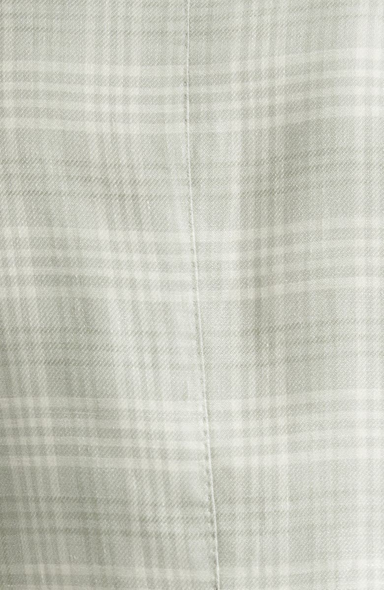 Eleventy Unstructured Plaid Linen & Wool Blend Sport Coat, Alternate, color, Military Green